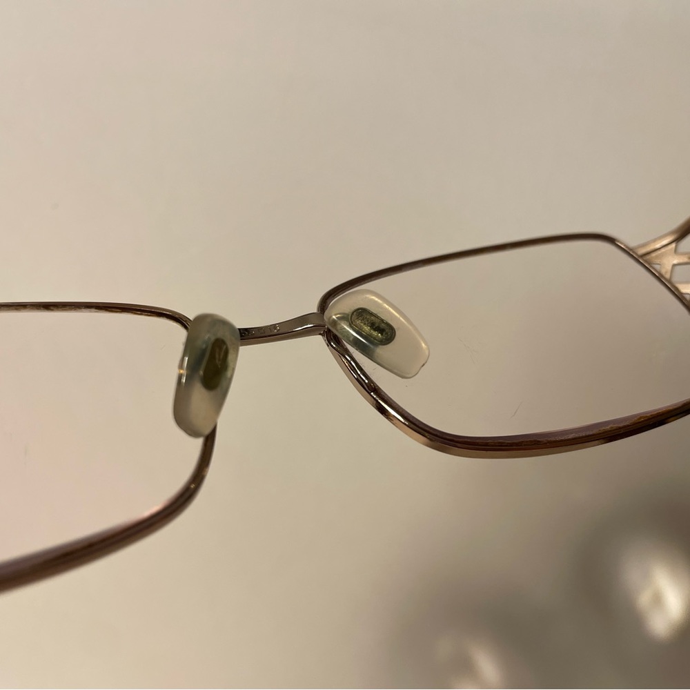 Versace Gold Brown Tortoise Rectangular Glasses I… - image 8